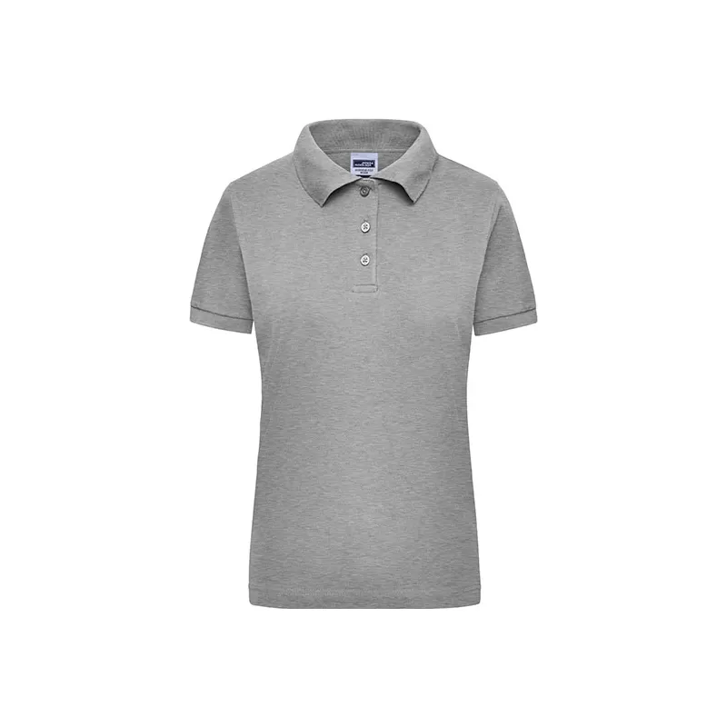 Polo de travail femme en coton durable manches courtes, 220 g/m²