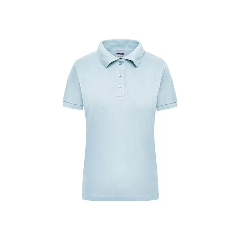 Polo de travail femme en coton durable manches courtes, 220 g/m²