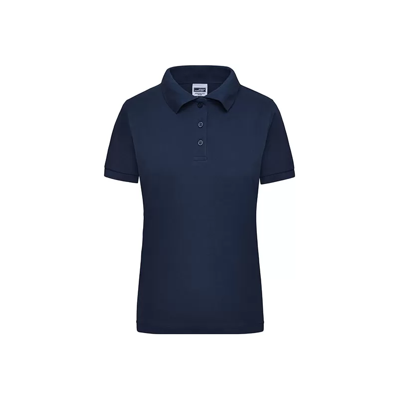 Polo de travail femme en coton durable manches courtes, 220 g/m²