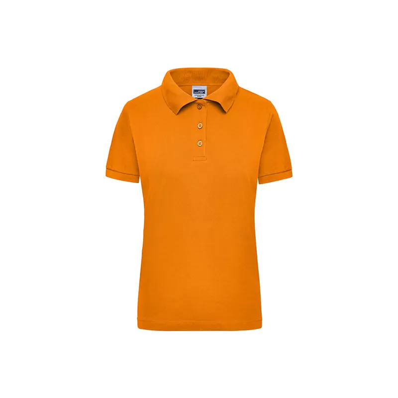 Polo de travail femme en coton durable manches courtes, 220 g/m²