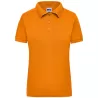 Polo de travail femme en coton durable manches courtes, 220 g/m²