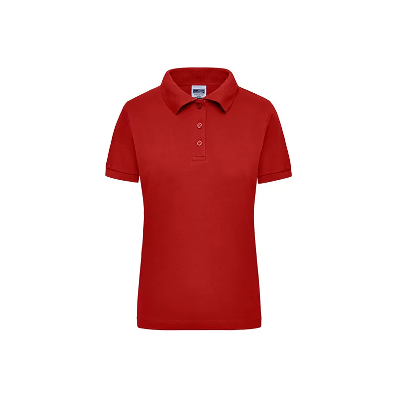 Polo de travail femme en coton durable manches courtes, 220 g/m²