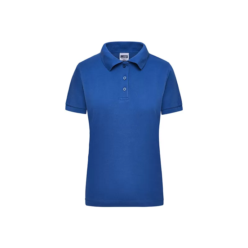 Polo de travail femme en coton durable manches courtes, 220 g/m²
