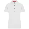 Polo femme traditionnel en coton, coupe cintrée, col à carreaux, 195 g/m²