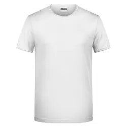 T-shirt homme coton biologique Organic ring-spun encolure basse ourlet roulé OEKO-TEX, 140 g/m²