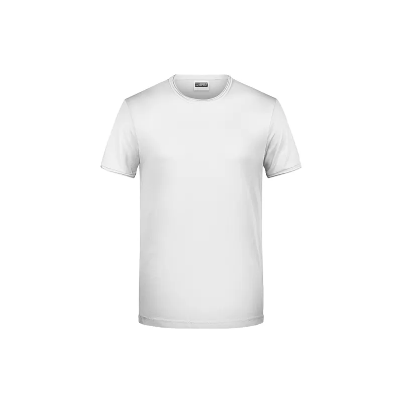 T-shirt homme coton biologique Organic ring-spun encolure basse ourlet roulé OEKO-TEX, 140 g/m²