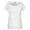 T-shirt femme coton biologique Organic ring-spun encolure basse ourlet roulé OEKO-TEX, 120 g/m²