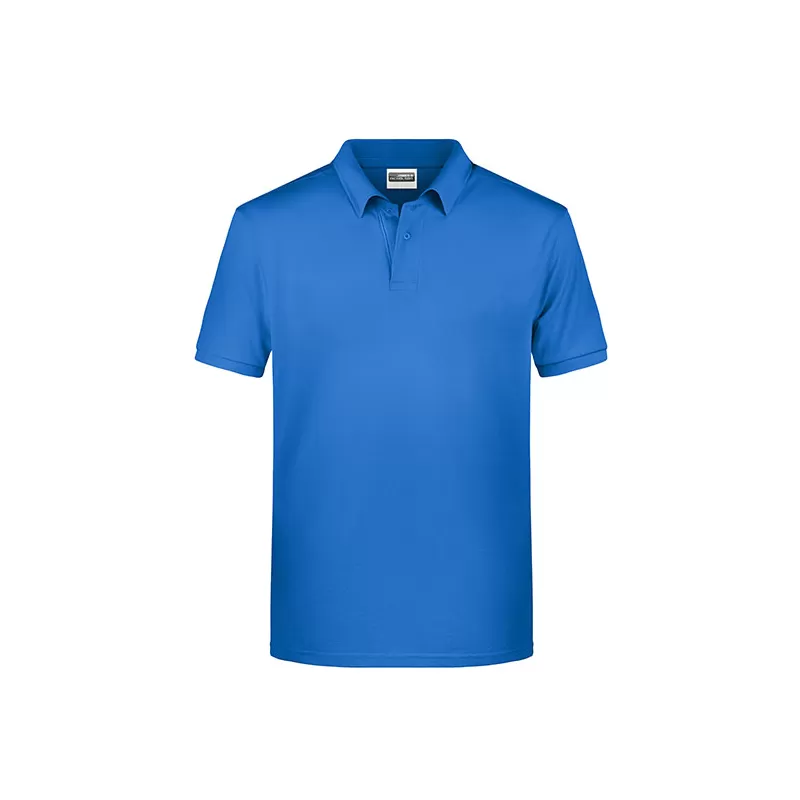 Polo homme classique coton biologique col polo, manches courtes, 180 g/m²