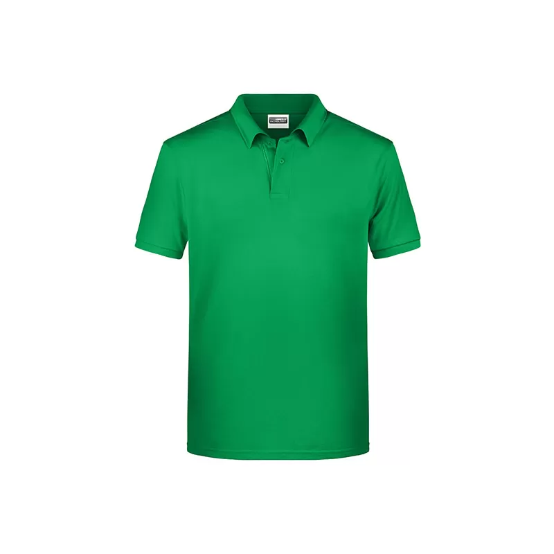 Polo homme classique coton biologique col polo, manches courtes, 180 g/m²