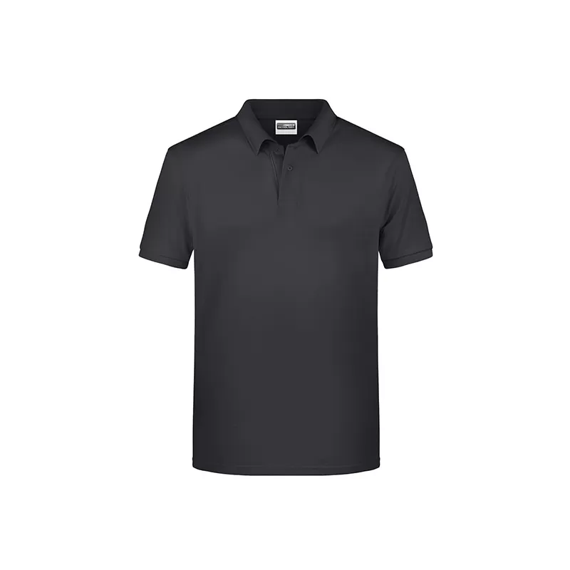 Polo homme classique coton biologique col polo, manches courtes, 180 g/m²