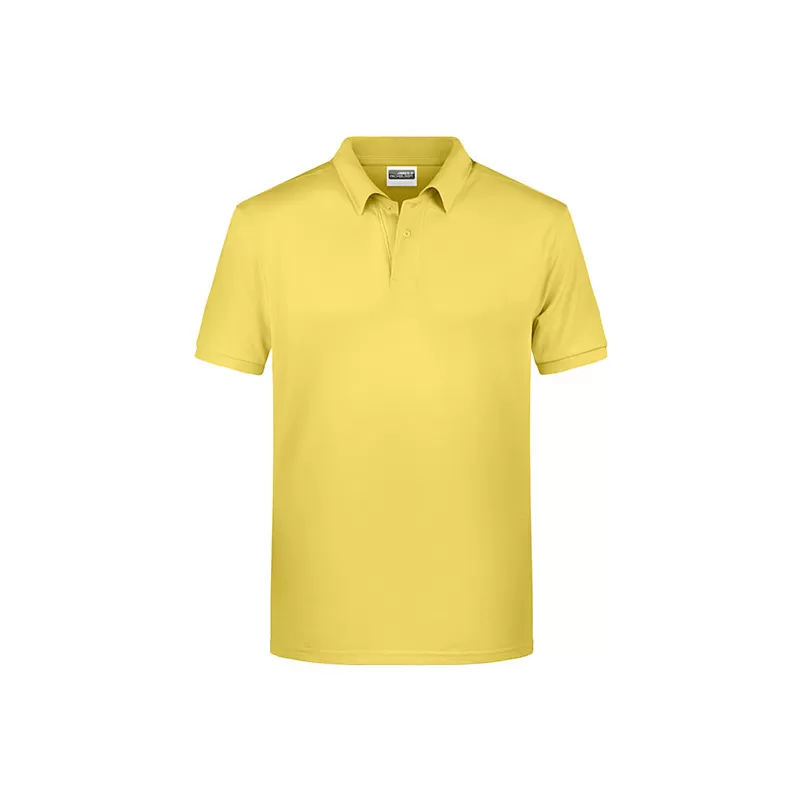 Polo homme classique coton biologique col polo, manches courtes, 180 g/m²