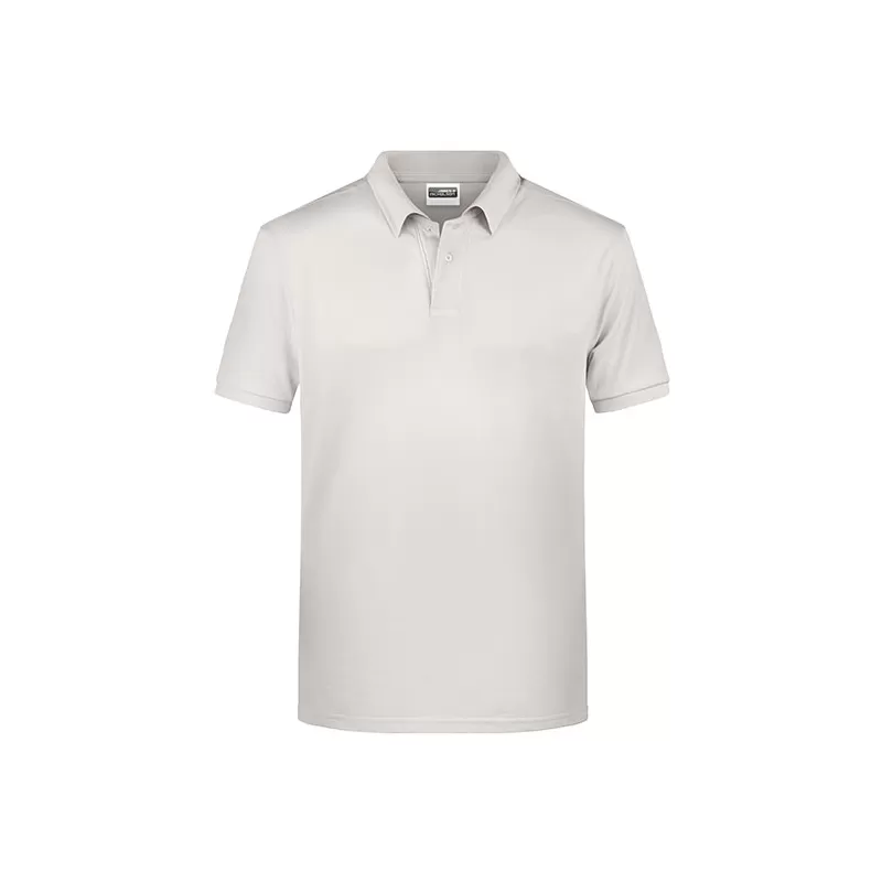 Polo homme classique coton biologique col polo, manches courtes, 180 g/m²