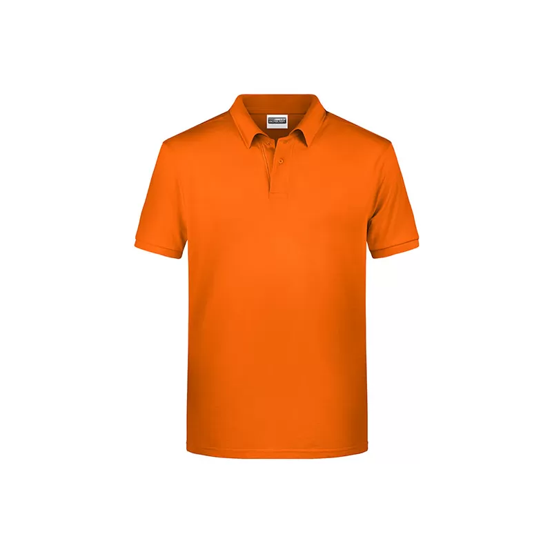 Polo homme classique coton biologique col polo, manches courtes, 180 g/m²