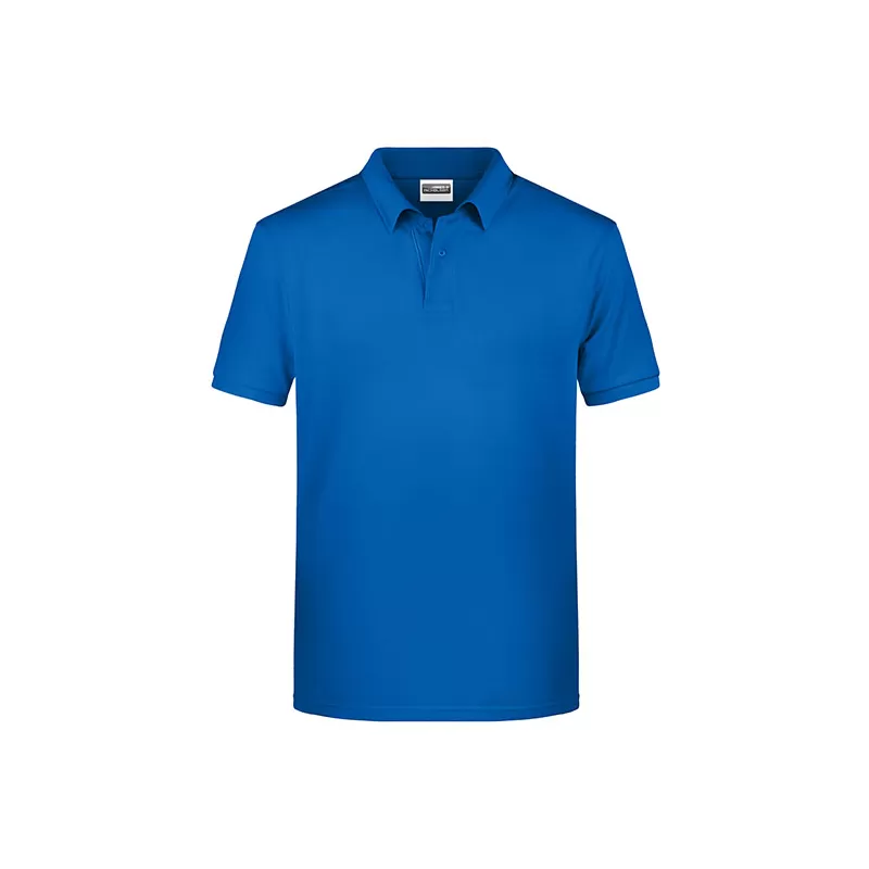 Polo homme classique coton biologique col polo, manches courtes, 180 g/m²