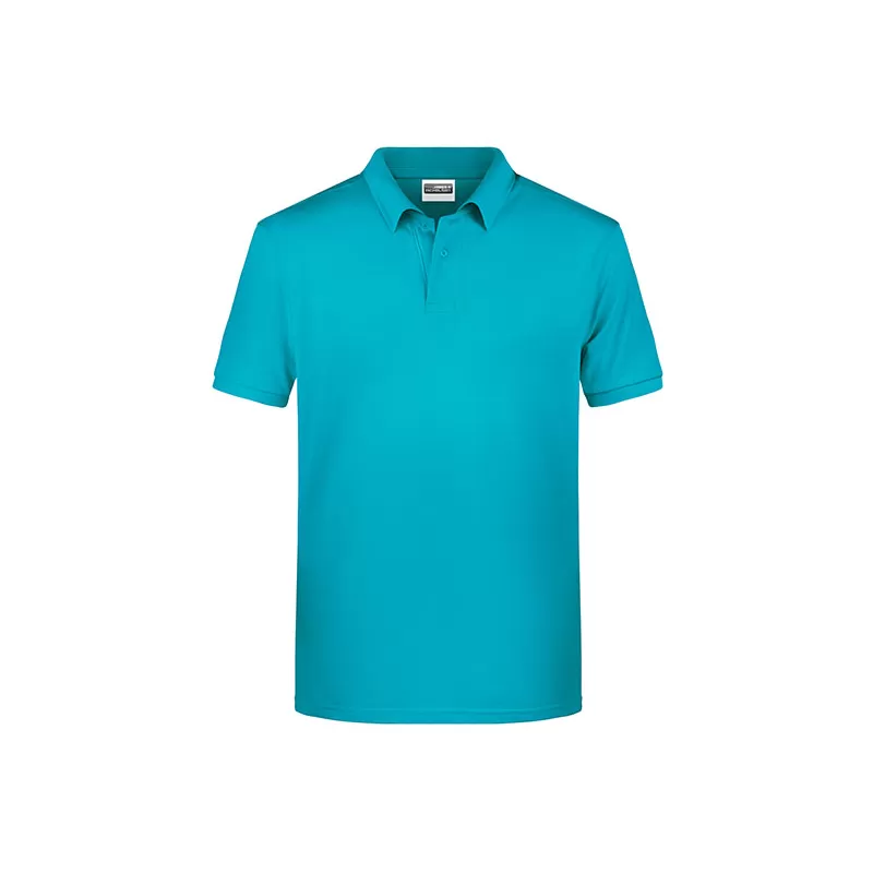 Polo homme classique coton biologique col polo, manches courtes, 180 g/m²