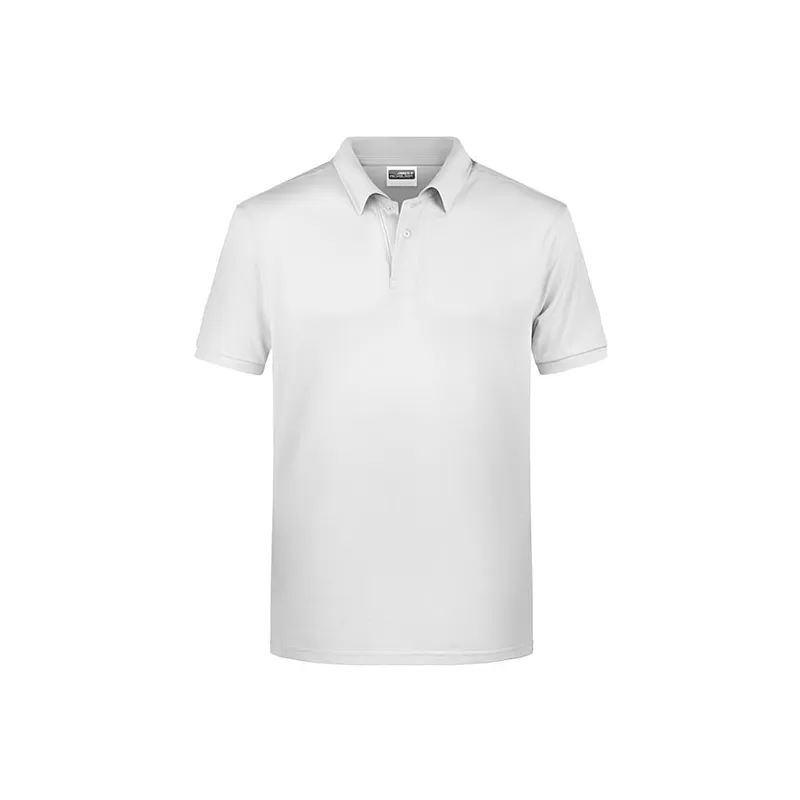 Polo homme classique coton biologique col polo, manches courtes, 180 g/m²
