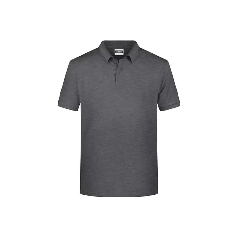 Polo homme classique coton biologique col polo, manches courtes, 180 g/m²