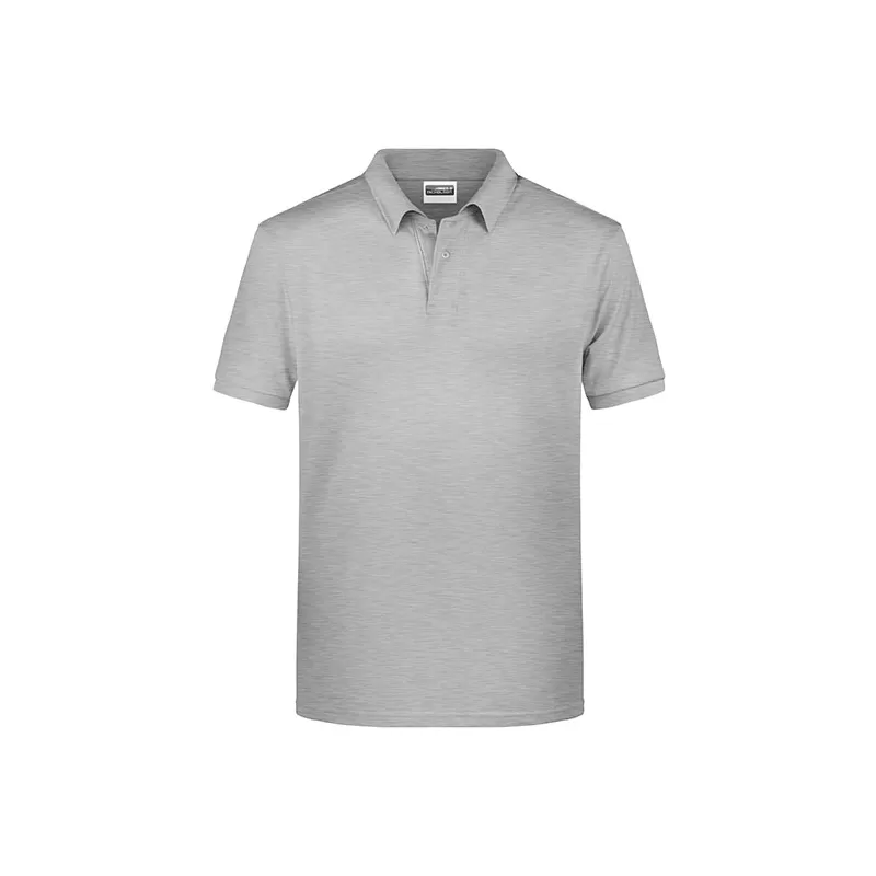 Polo homme classique coton biologique col polo, manches courtes, 180 g/m²
