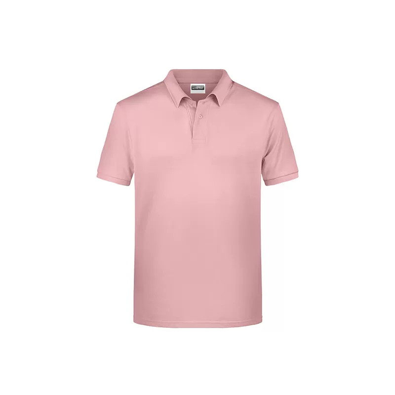 Polo homme classique coton biologique col polo, manches courtes, 180 g/m²