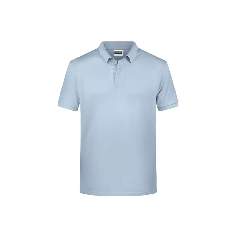 Polo homme classique coton biologique col polo, manches courtes, 180 g/m²