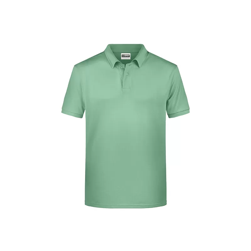 Polo homme classique coton biologique col polo, manches courtes, 180 g/m²