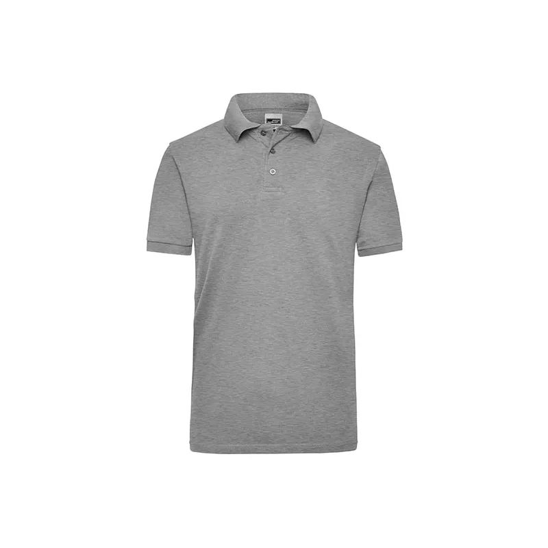 Polo de travail homme en coton durable manches courtes, 220 g/m²