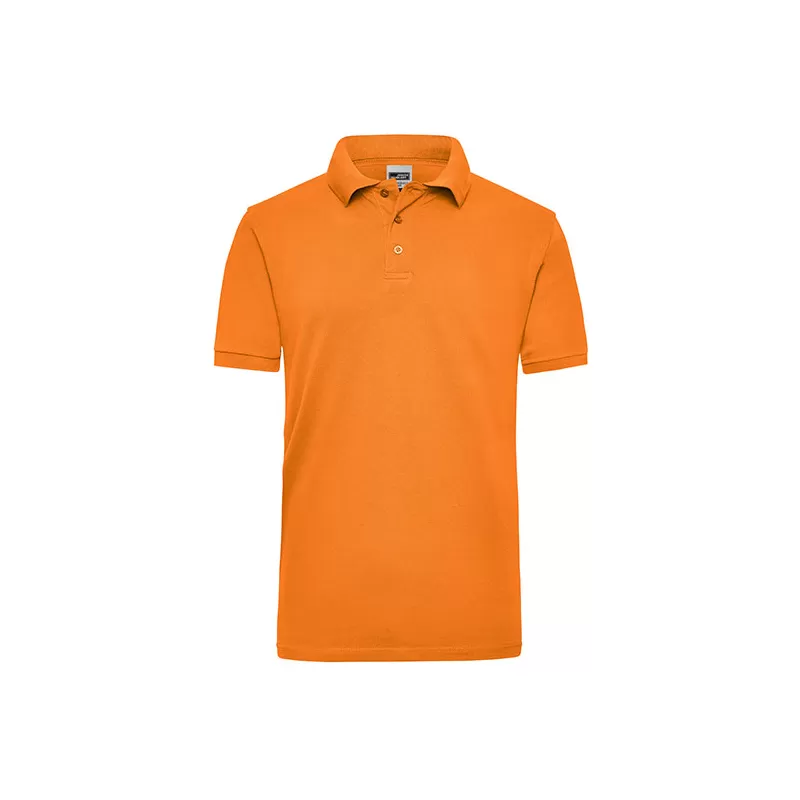 Polo de travail homme en coton durable manches courtes, 220 g/m²