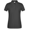 Polo femme classique en coton biologique, col polo, manches courtes, 180 g/m²