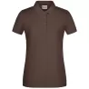 Polo femme classique en coton biologique, col polo, manches courtes, 180 g/m²