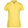 Polo femme classique en coton biologique, col polo, manches courtes, 180 g/m²