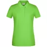 Polo femme classique en coton biologique, col polo, manches courtes, 180 g/m²