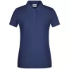 Polo femme classique en coton biologique, col polo, manches courtes, 180 g/m²