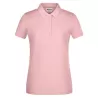 Polo femme classique en coton biologique, col polo, manches courtes, 180 g/m²