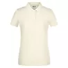 Polo femme classique en coton biologique, col polo, manches courtes, 180 g/m²