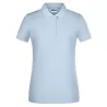 Polo femme classique en coton biologique, col polo, manches courtes, 180 g/m²