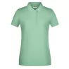 Polo femme classique en coton biologique, col polo, manches courtes, 180 g/m²