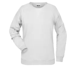 Sweat femme col rond coton bio Organic manches raglan french terry OEKO-TEX, 300 g/m²