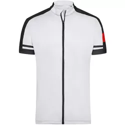 Maillot vélo homme Bike-T Full Zip polyester cyclisme respirant poches arrière, 150 g/m²
