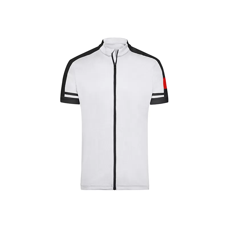 Maillot vélo homme Bike-T Full Zip polyester cyclisme respirant poches arrière, 150 g/m²