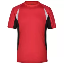 T-shirt homme Running TOPCOOL polyester empiècements contrastés réfléchissant OEKO-TEX, 140 g/m²