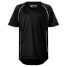 Maillot enfant Junior Team Shirt polyester col V passepoil sport collectif, 135 g/m²