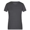 T-shirt femme Heather chiné col V polyester coton mélange tendance, 170 g/m²