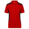 Polo de travail femme durable coton et polyester, empiècements contrastés, 200 g/m²
