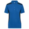 Polo de travail femme durable coton et polyester, empiècements contrastés, 200 g/m²