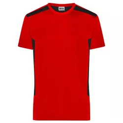 T-shirt homme Workwear STRONG coton bio polyester recyclé empiècements OEKO-TEX, 180 g/m²