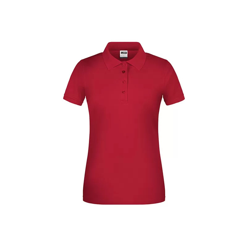 Polo de travail femme bio résistant manches courtes, 200 g/m²