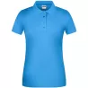 Polo de travail femme bio résistant manches courtes, 200 g/m²