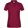 Polo de travail femme bio résistant manches courtes, 200 g/m²