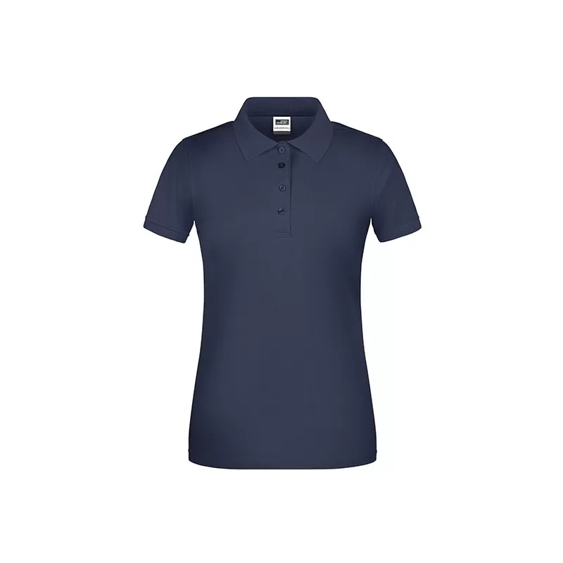 Polo de travail femme bio résistant manches courtes, 200 g/m²