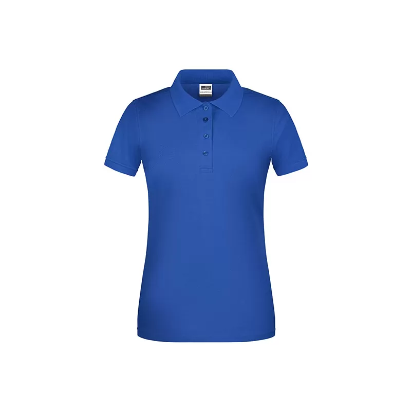 Polo de travail femme bio résistant manches courtes, 200 g/m²